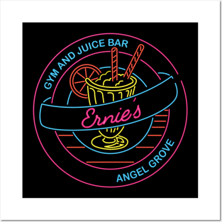 Power Rangers Wall Art - Ernie's Youth Center Gym and Juice Bar by Deep Dive Threads